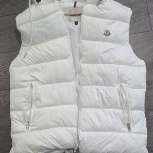 Moncler White Quilted Vest